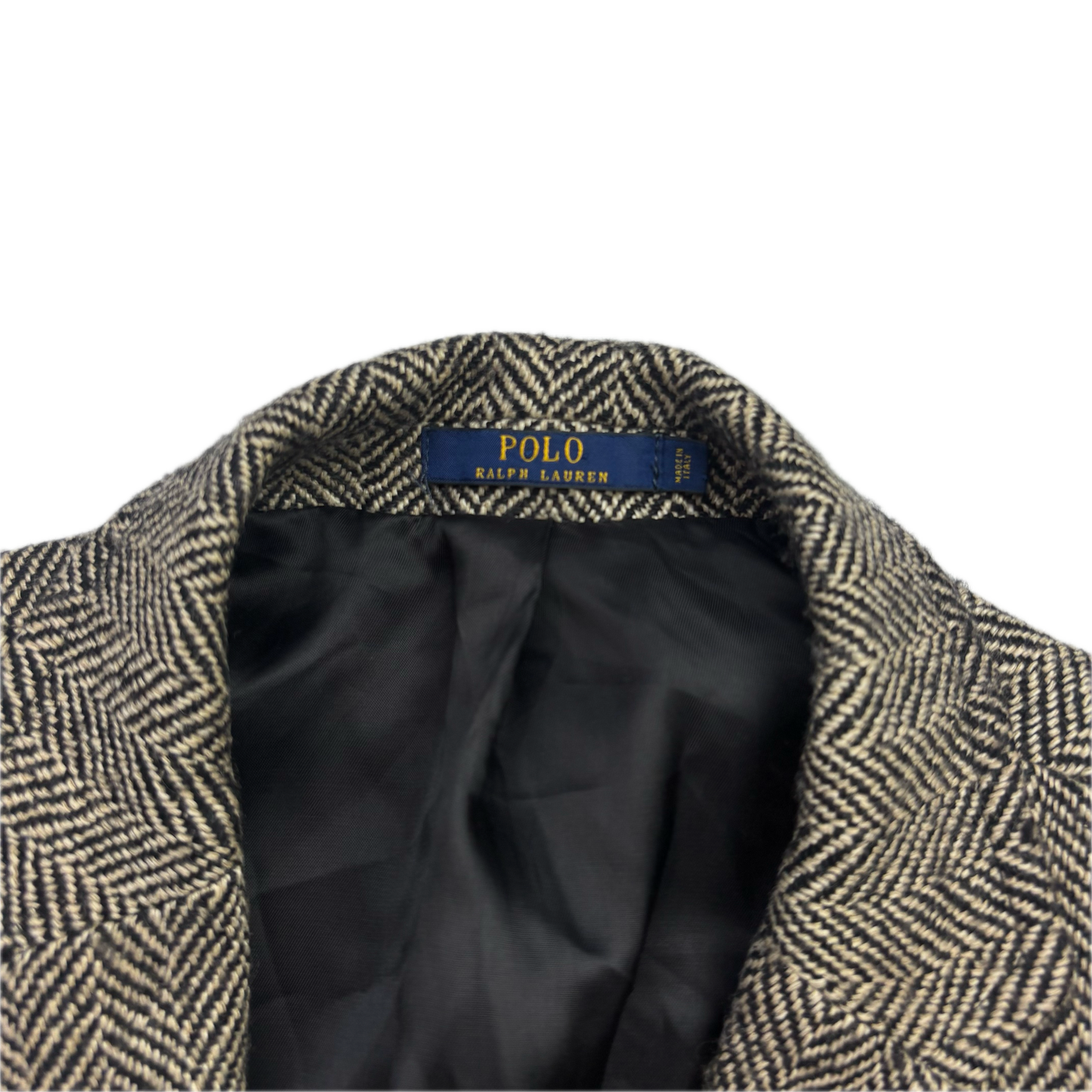 Polo Ralph Lauren Grey Herringbone Blazer Sports Coat (Linen Silk Wool) - 40R