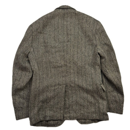 Polo Ralph Lauren Grey Herringbone Blazer Sports Coat (Linen Silk Wool) - 40R