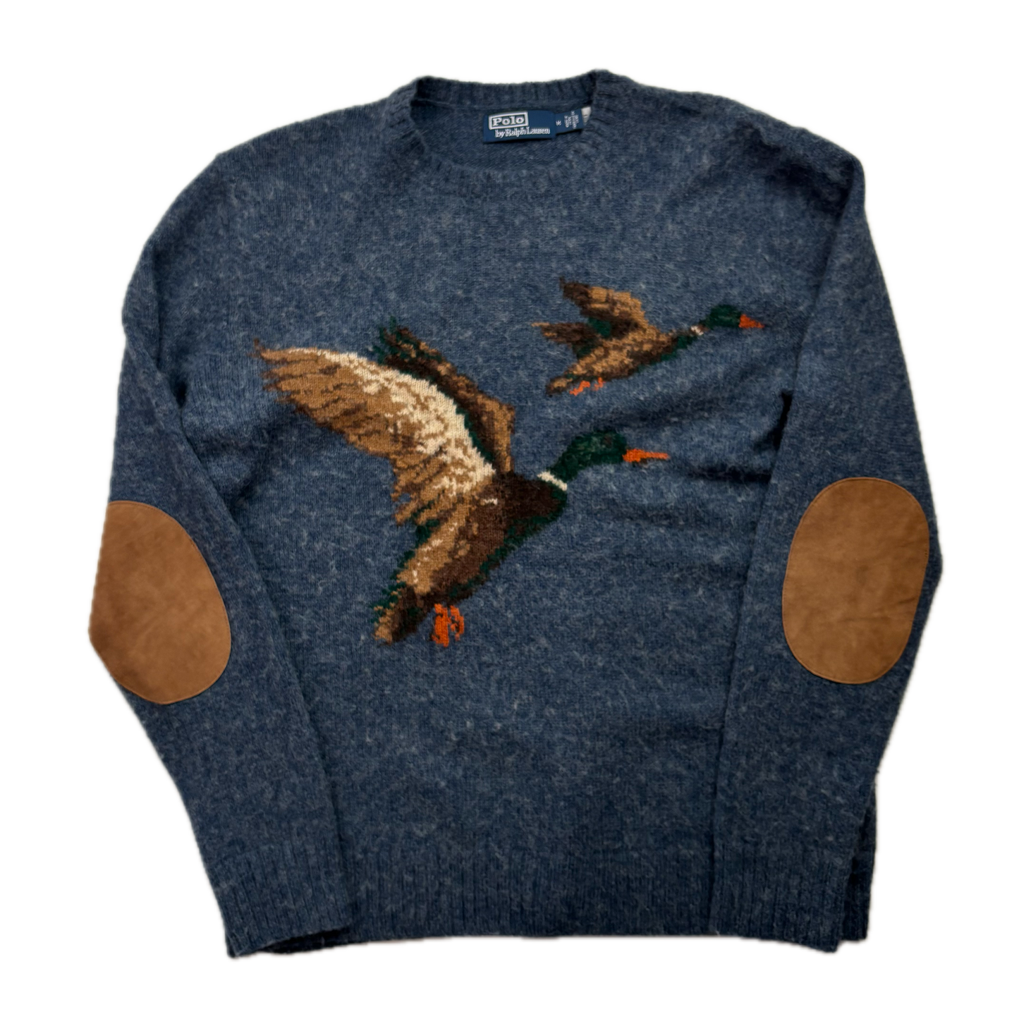 Polo Ralph Lauren Blue Mallard Duck Jumper Sweater (Wool) - M