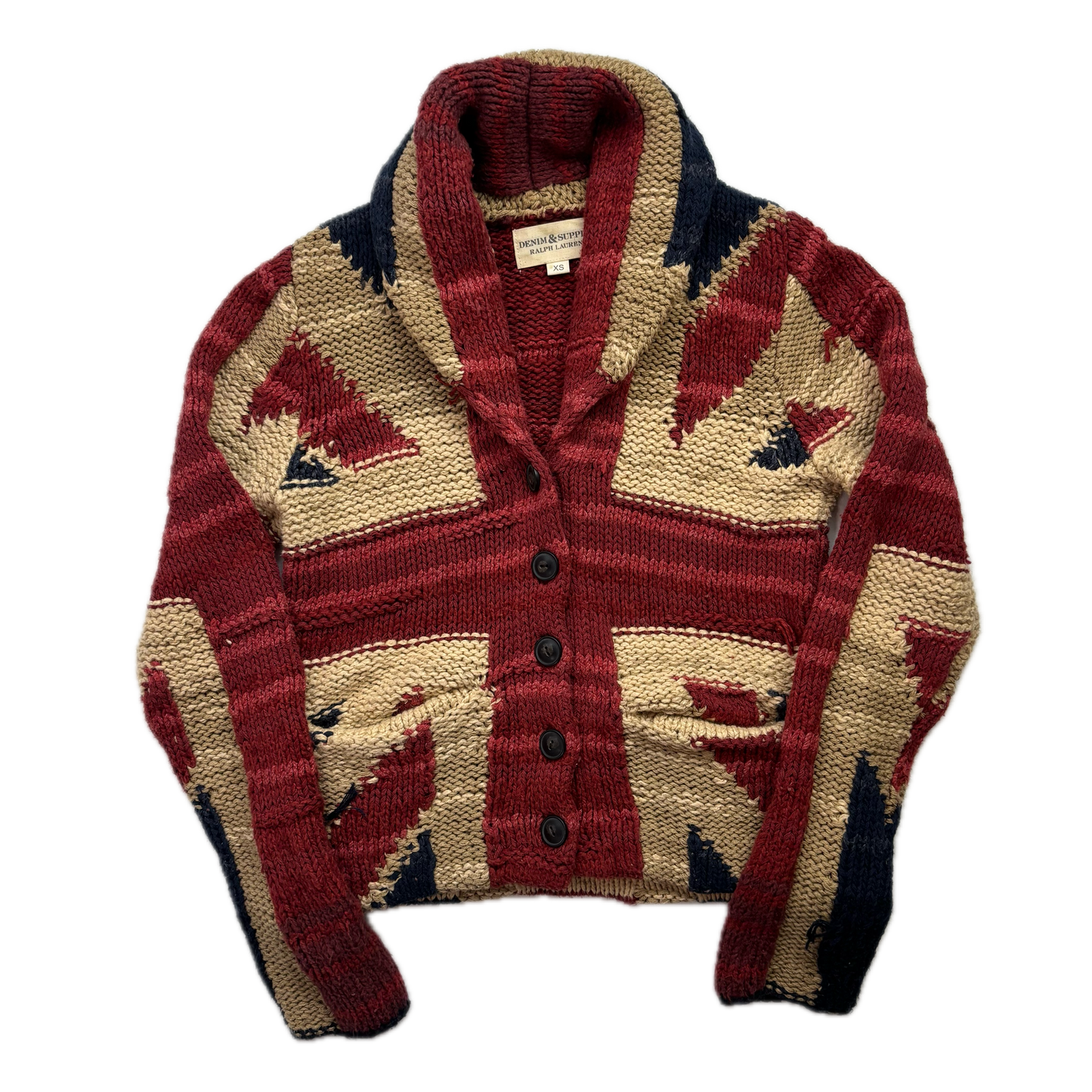 Denim & Supply Union Jack Flag Cardigan (Cotton Linen) - XS