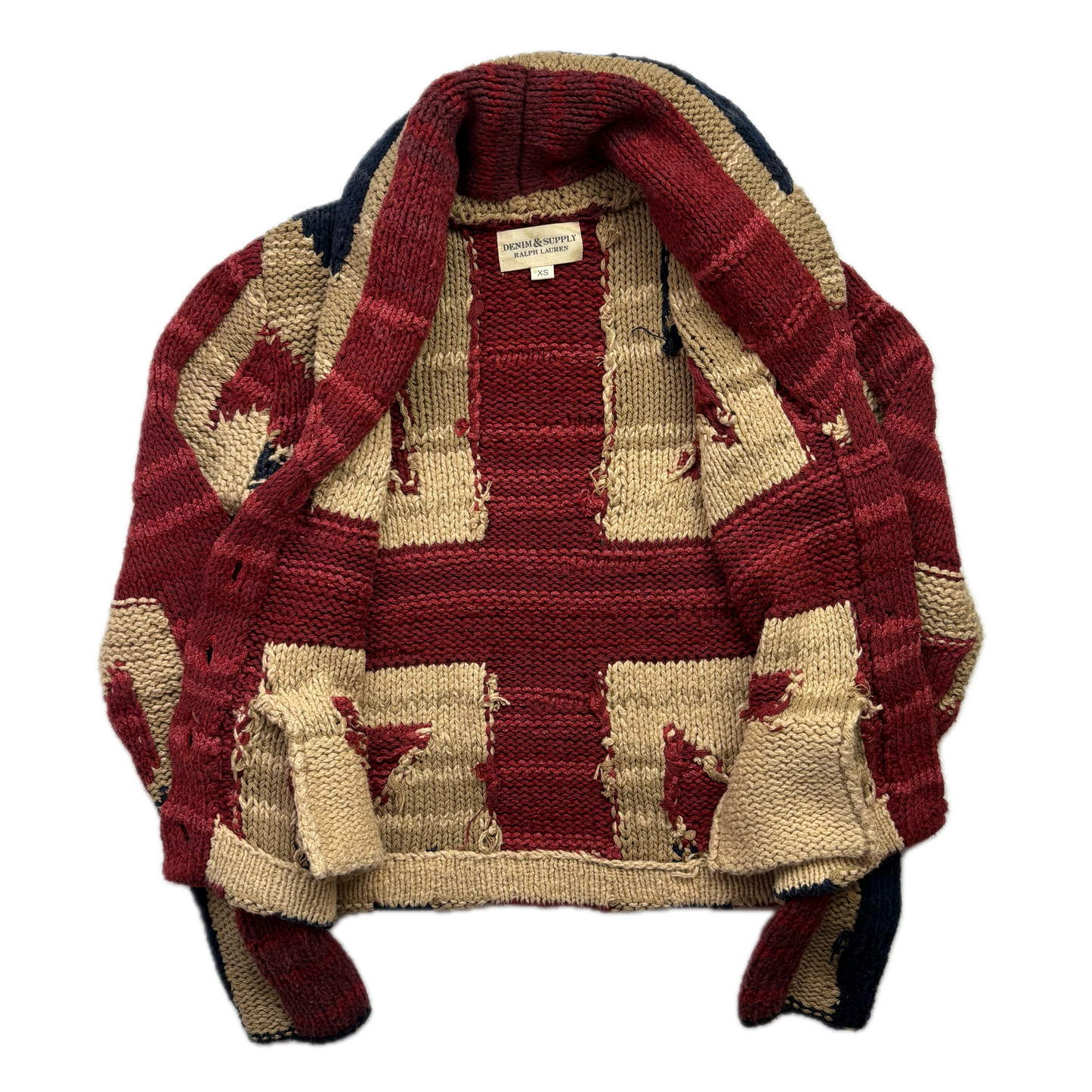 Denim & Supply Union Jack Flag Cardigan (Cotton Linen) - XS