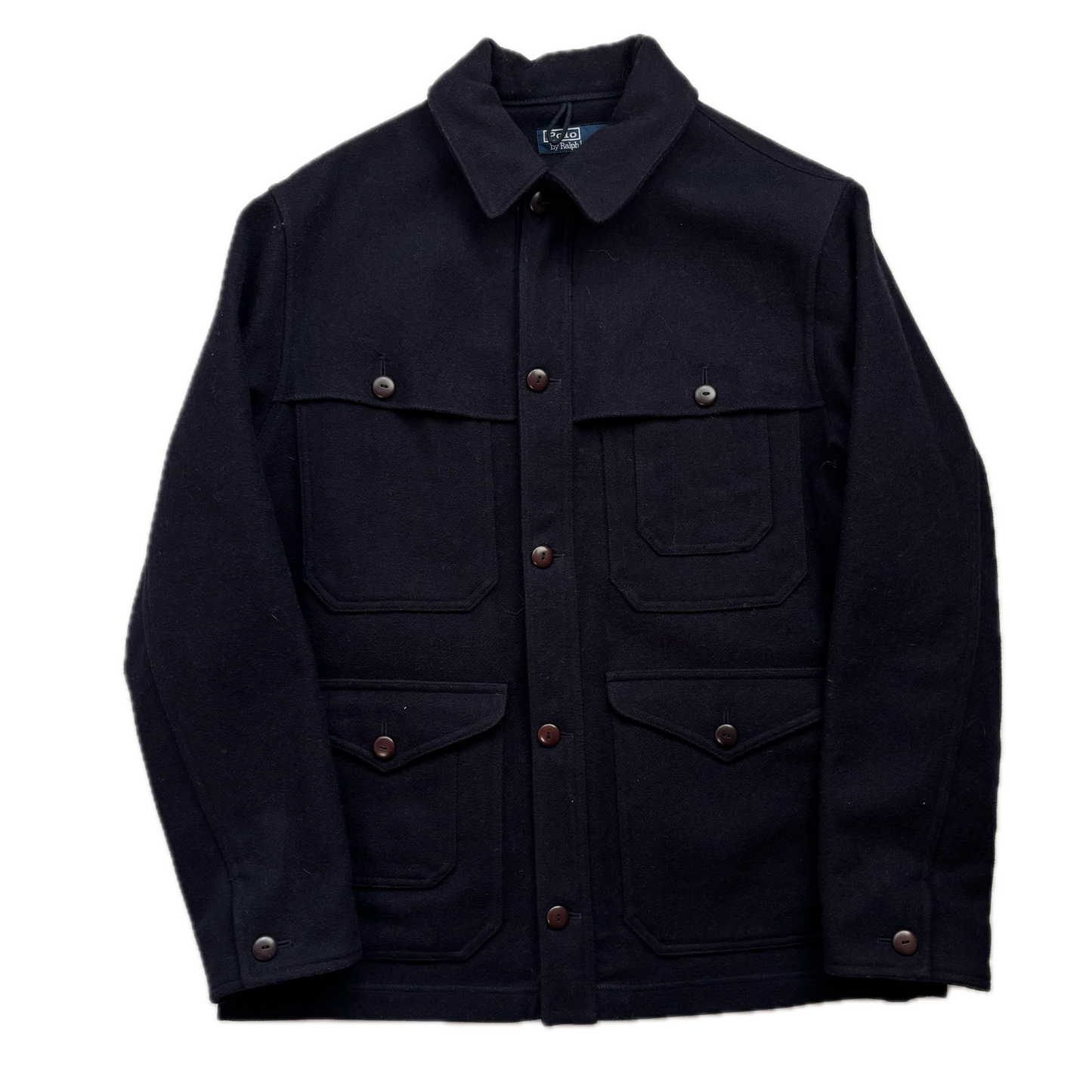 Polo Ralph Lauren Navy Blue Mackinaw Cruiser Hunting Jacket (Wool) - M