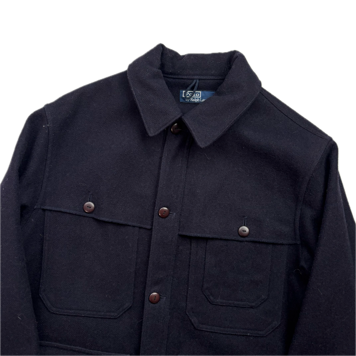 Polo Ralph Lauren Navy Blue Mackinaw Cruiser Hunting Jacket (Wool) - M