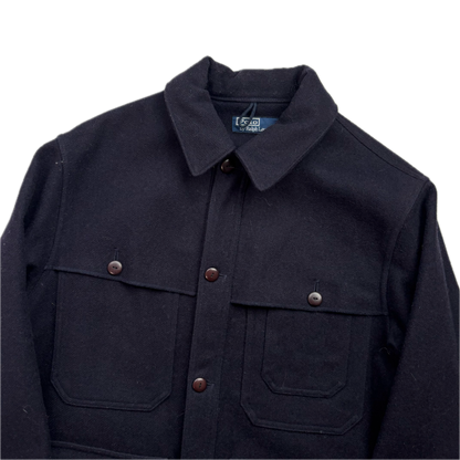Polo Ralph Lauren Navy Blue Mackinaw Cruiser Hunting Jacket (Wool) - M