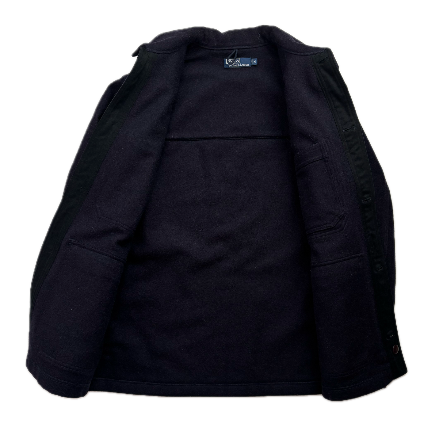 Polo Ralph Lauren Navy Blue Mackinaw Cruiser Hunting Jacket (Wool) - M