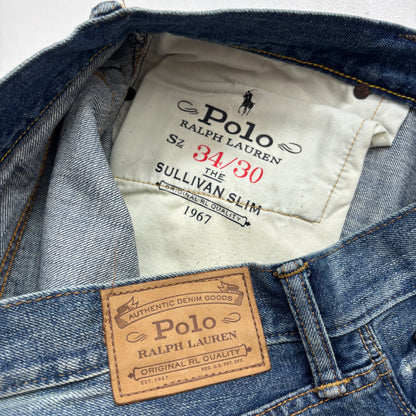 Polo Ralph Lauren Sullivan Slim Jeans 229th Tiger Patch Distressed - 34x30