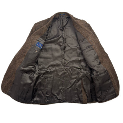 Polo Ralph Lauren Brown Tweed Blazer Herringbone(Wool) - 44R