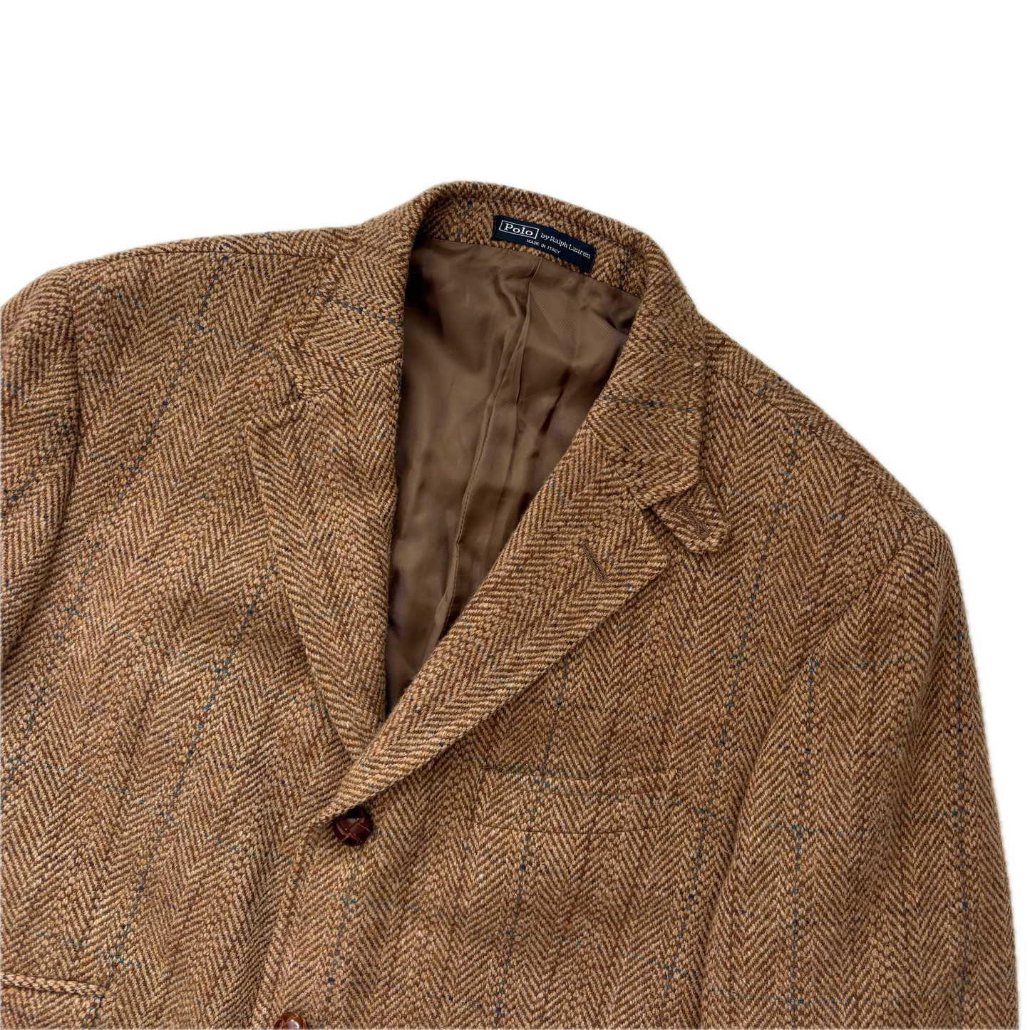 Polo Ralph Lauren Brown Tweed Hacking Blazer Herringbone (Wool) - 44R