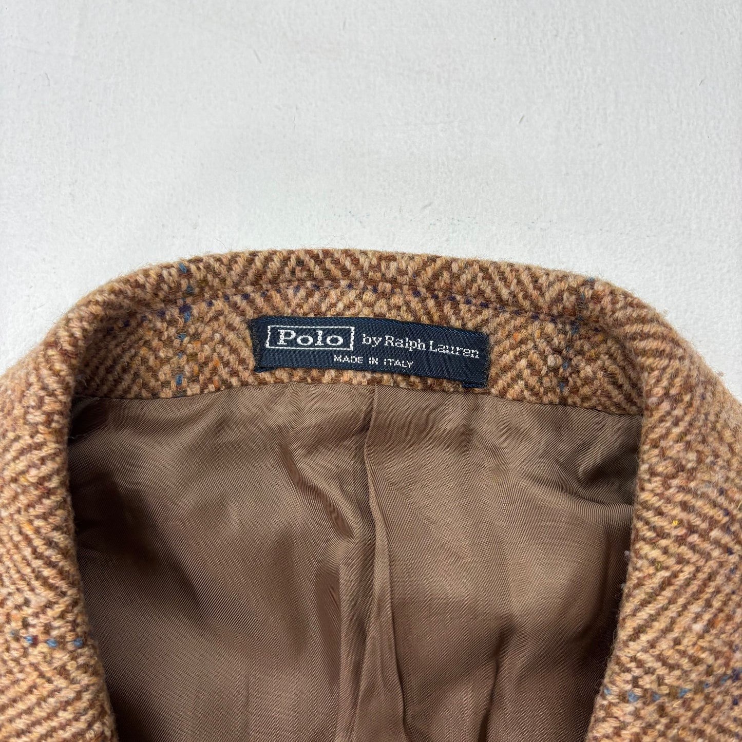 Polo Ralph Lauren Brown Tweed Hacking Blazer Herringbone (Wool) - 44R