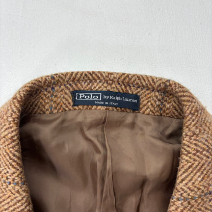 Polo Ralph Lauren Brown Tweed Hacking Blazer Herringbone (Wool) - 44R