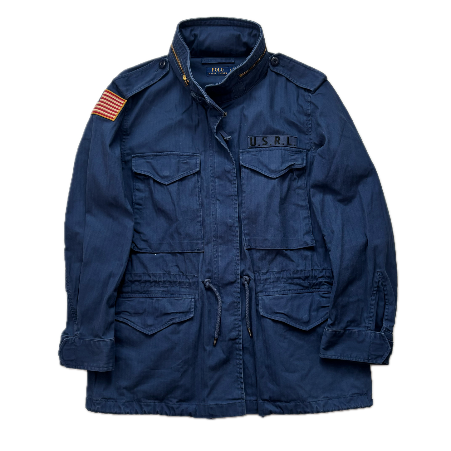 Navy Blue Military Army Parka Jacket  - L
