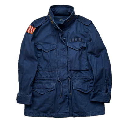 Navy Blue Military Army Parka Jacket  - L