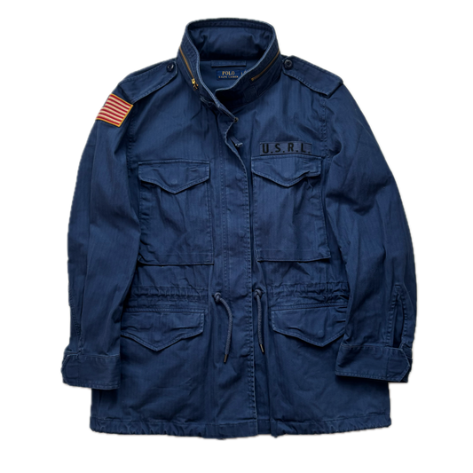 Navy Blue Military Army Parka Jacket  - L