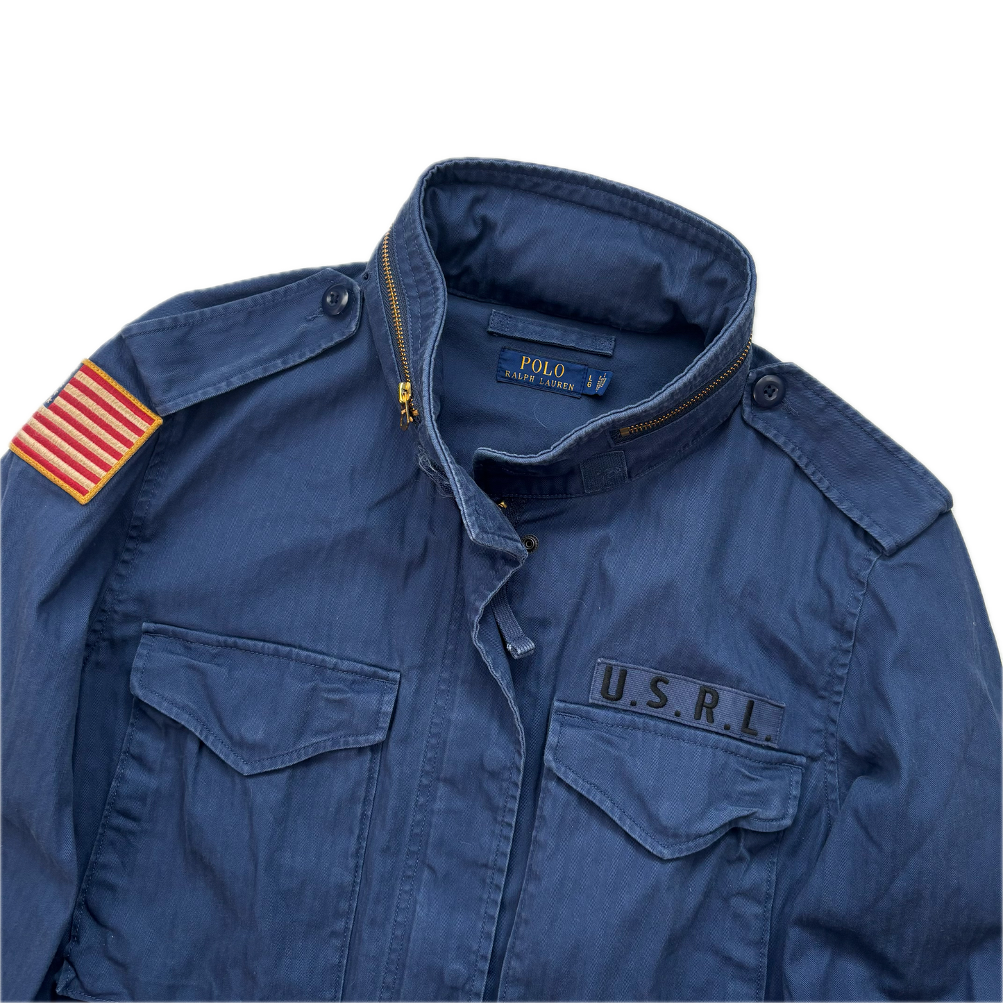 Navy Blue Military Army Parka Jacket  - L