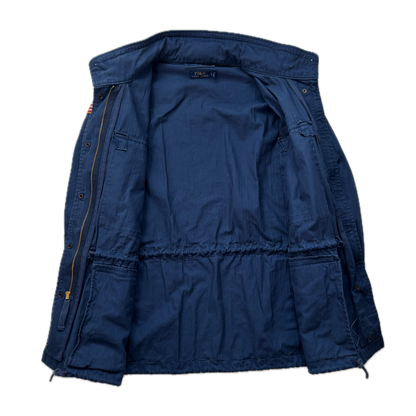 Navy Blue Military Army Parka Jacket  - L