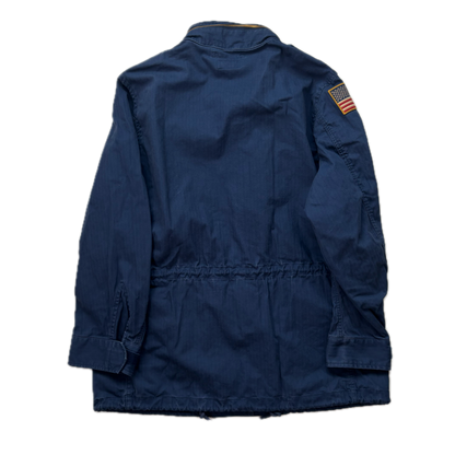 Navy Blue Military Army Parka Jacket  - L