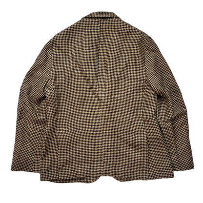 Polo Ralph Lauren Brown Houndstooth Blazer Sports Coat (Linen) - 42S
