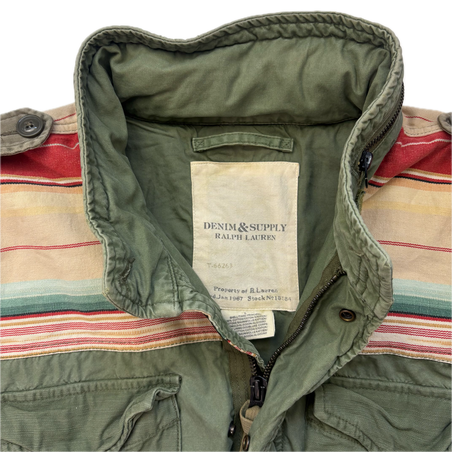 Denim & Supply Serape Military Field Jacket - L