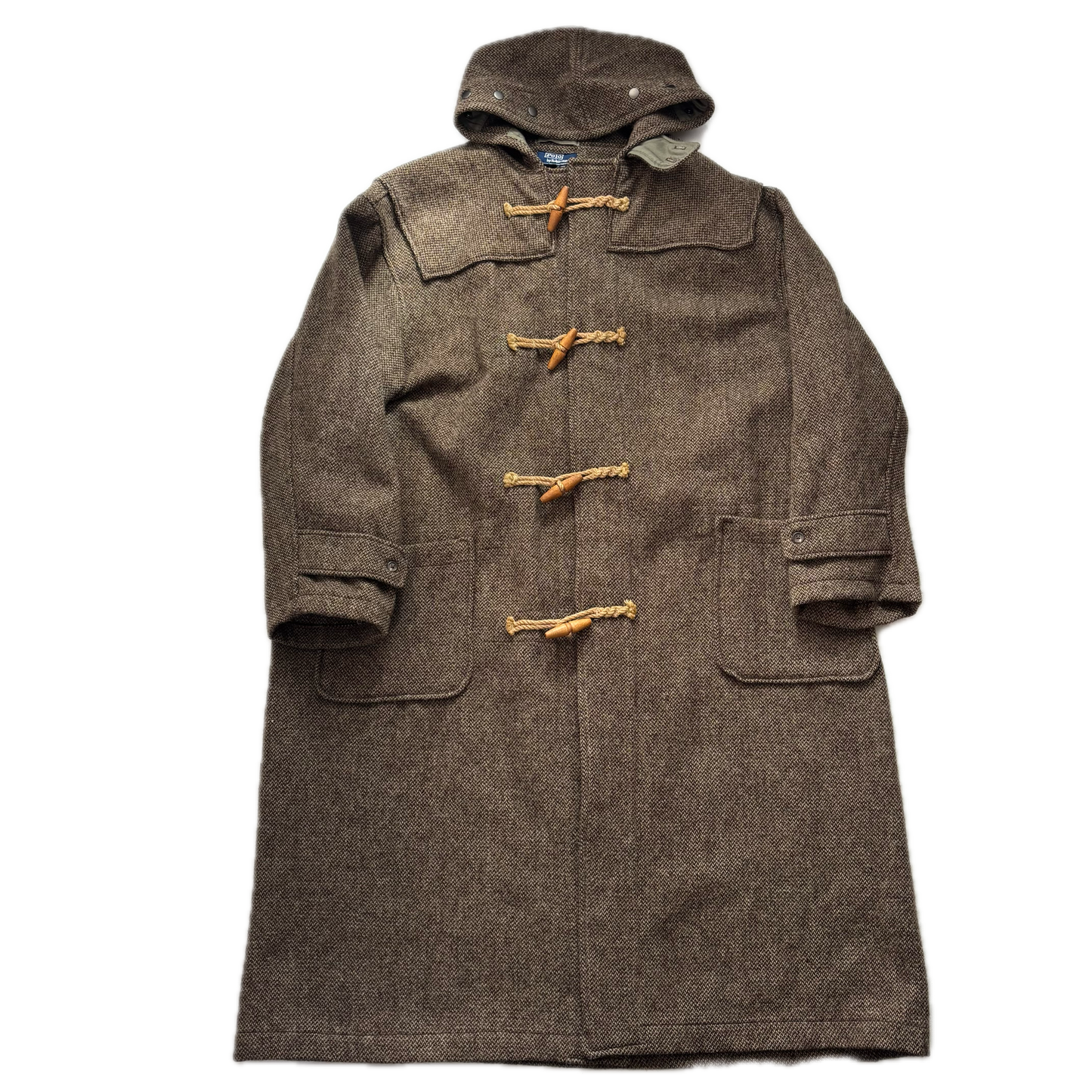 Polo Ralph Lauren Brown Tweed Duffle Coat 80’s USA (Wool) - XL