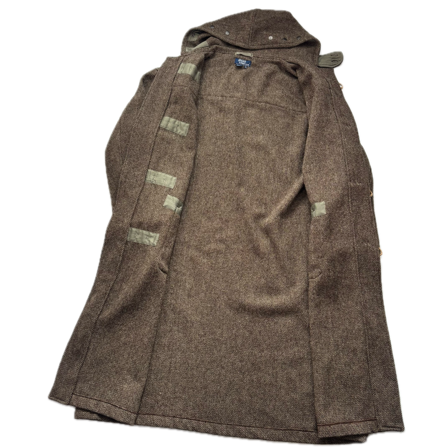 Polo Ralph Lauren Brown Tweed Duffle Coat 80’s USA (Wool) - XL