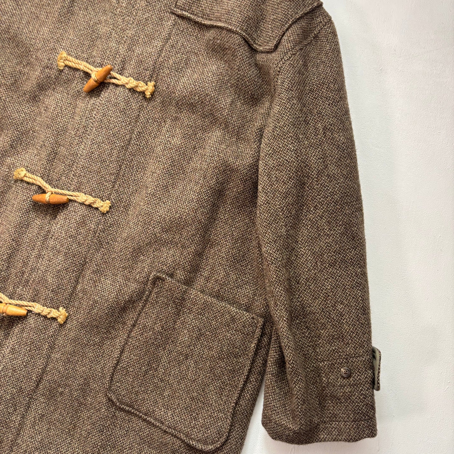 Polo Ralph Lauren Brown Tweed Duffle Coat 80’s USA (Wool) - XL