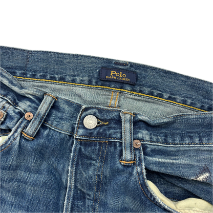 Polo Ralph Lauren Sullivan Slim Jeans Mountain Expedition Patch Distressed - 31x32