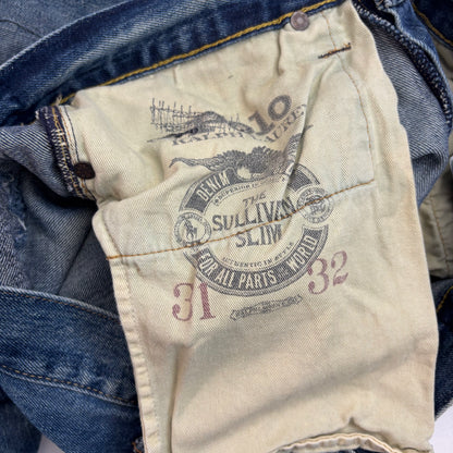 Polo Ralph Lauren Sullivan Slim Jeans Mountain Expedition Patch Distressed - 31x32