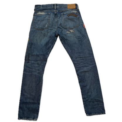 Polo Ralph Lauren Sullivan Slim Jeans Mountain Expedition Patch Distressed - 31x32