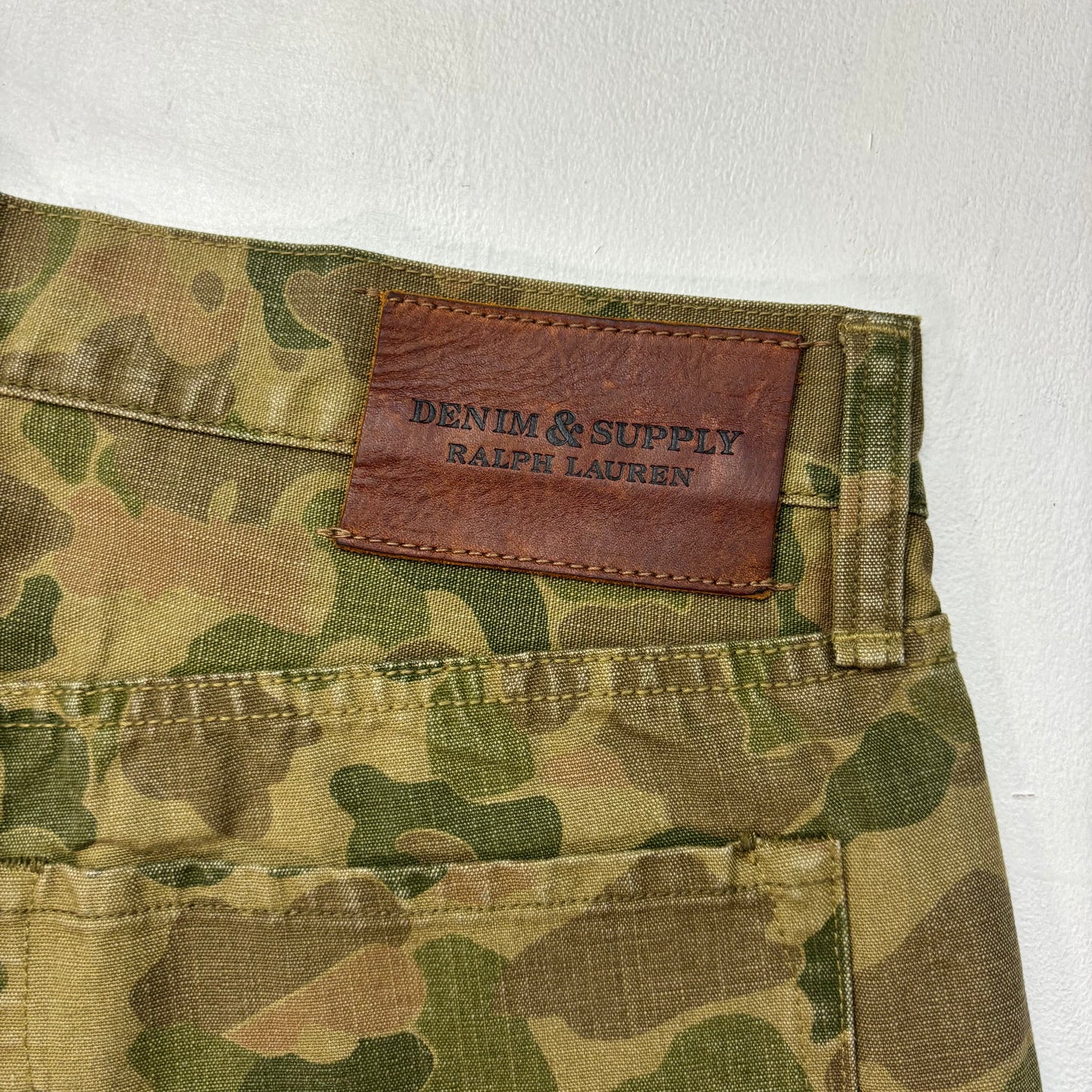 Denim & Supply Ralph Lauren Frogskin Camo Straight Jeans (Sample) - 32x32 (35x32)