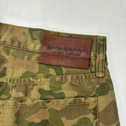 Denim & Supply Ralph Lauren Frogskin Camo Straight Jeans (Sample) - 32x32 (35x32)