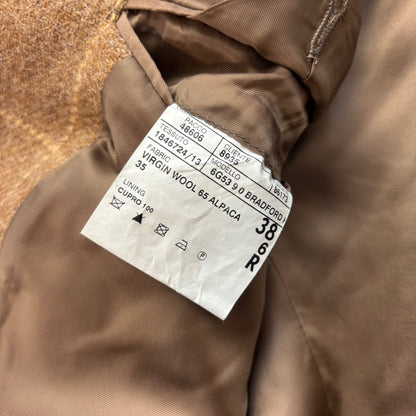 Polo Ralph Lauren Brown Tweed Hacking Bradford Blazer Windowpane (Wool Alpaca) - 38R