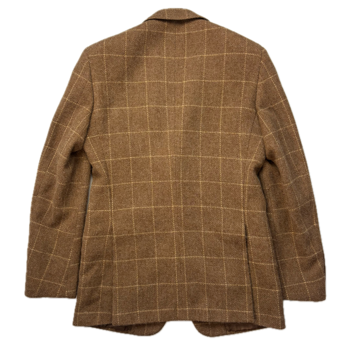 Polo Ralph Lauren Brown Tweed Hacking Bradford Blazer Windowpane (Wool Alpaca) - 38R