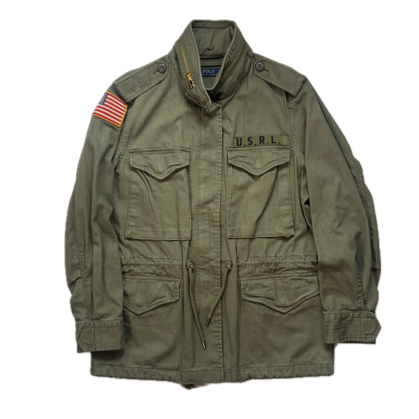 Polo Ralph Lauren Green Field Jacket Army Military - S