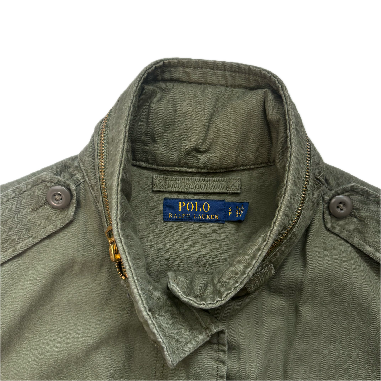 Polo Ralph Lauren Green Field Jacket Army Military - S