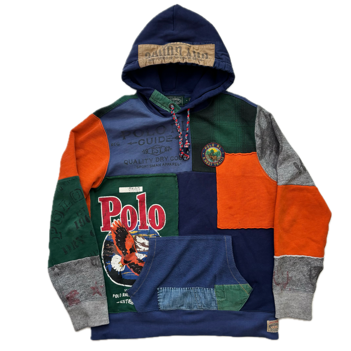 Polo Country Patchwork Hoodie N West Trails Patch - M