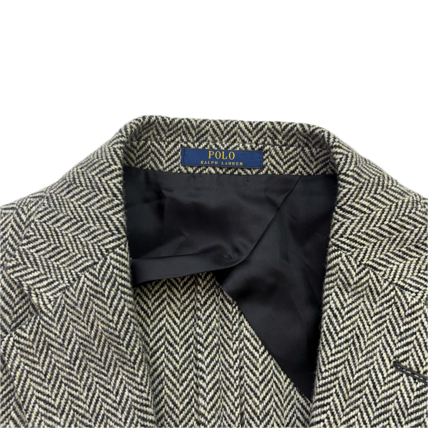 Polo Ralph Lauren Grey Herringbone Blazer Sports Coat (Wool Nylon) - 38S