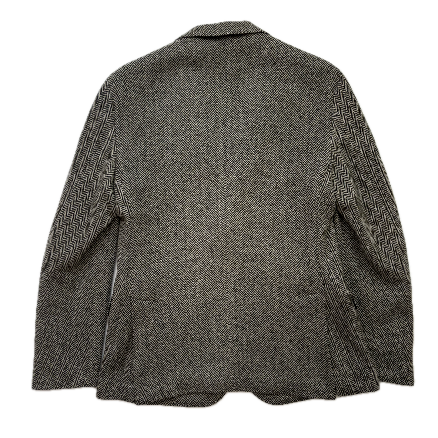 Polo Ralph Lauren Grey Herringbone Blazer Sports Coat (Wool Nylon) - 38S