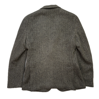 Polo Ralph Lauren Grey Herringbone Blazer Sports Coat (Wool Nylon) - 38S
