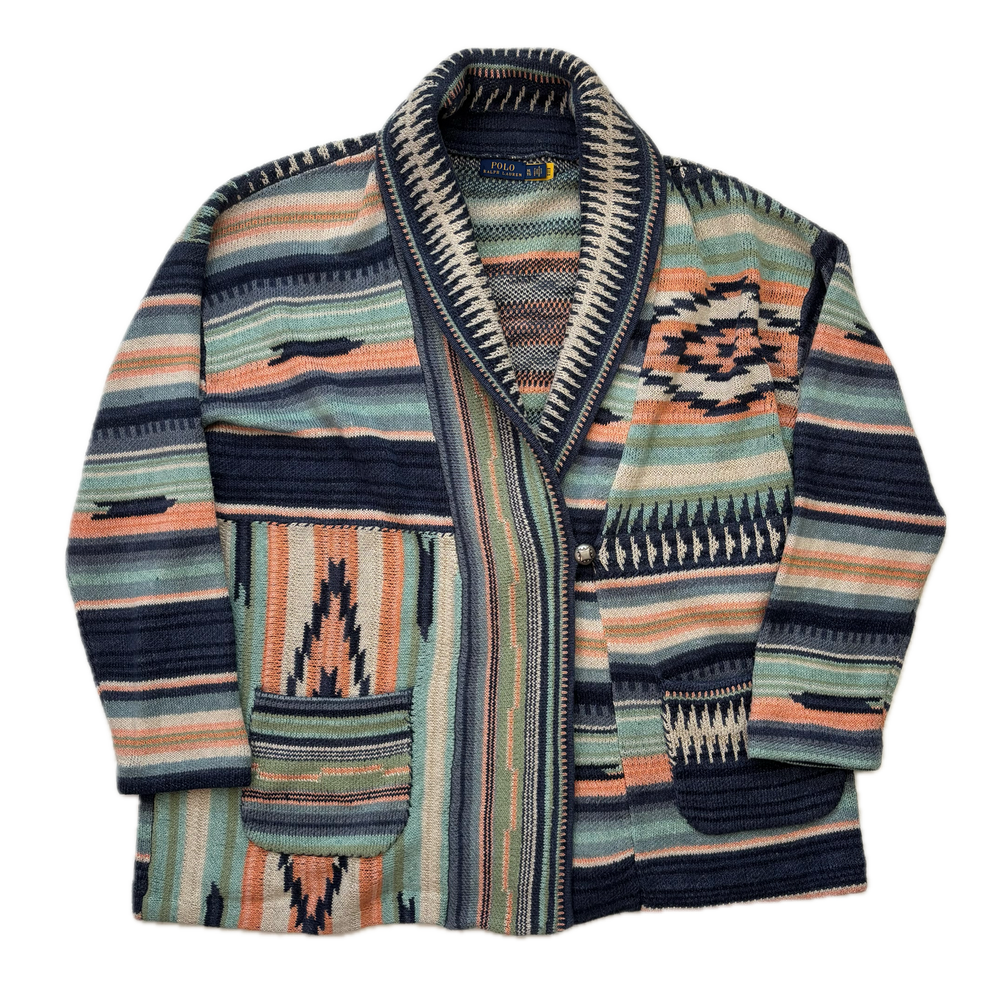 Polo Ralph Lauren Aztec Patchwork Cardigan Southwestern - XL