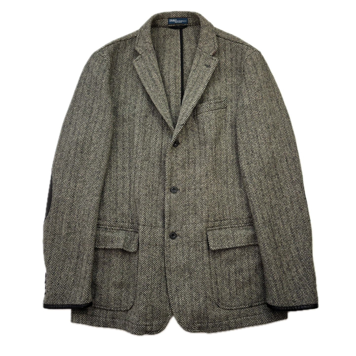 Polo Ralph Lauren Grey Herringbone Half Norfolk Blazer (Wool) - 44L