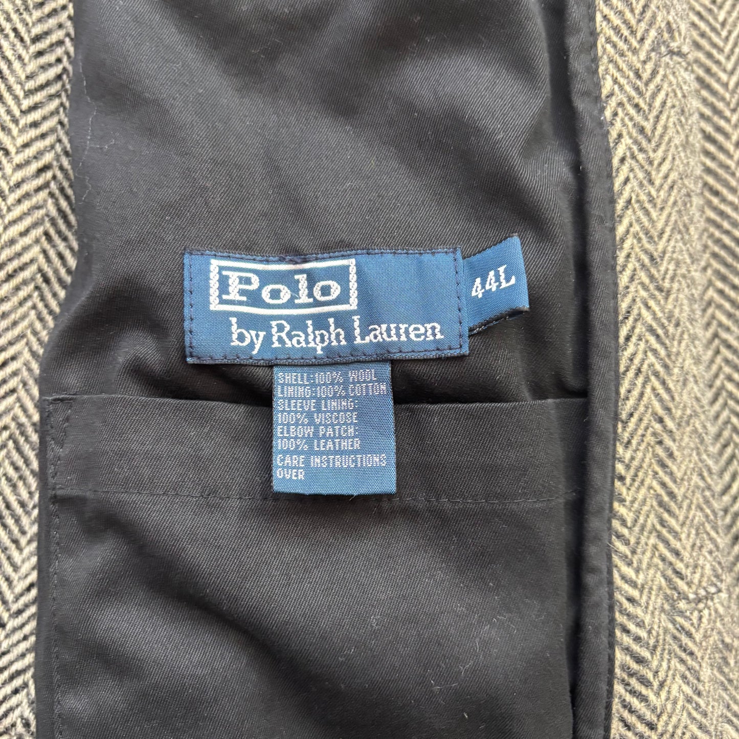 Polo Ralph Lauren Grey Herringbone Half Norfolk Blazer (Wool) - 44L