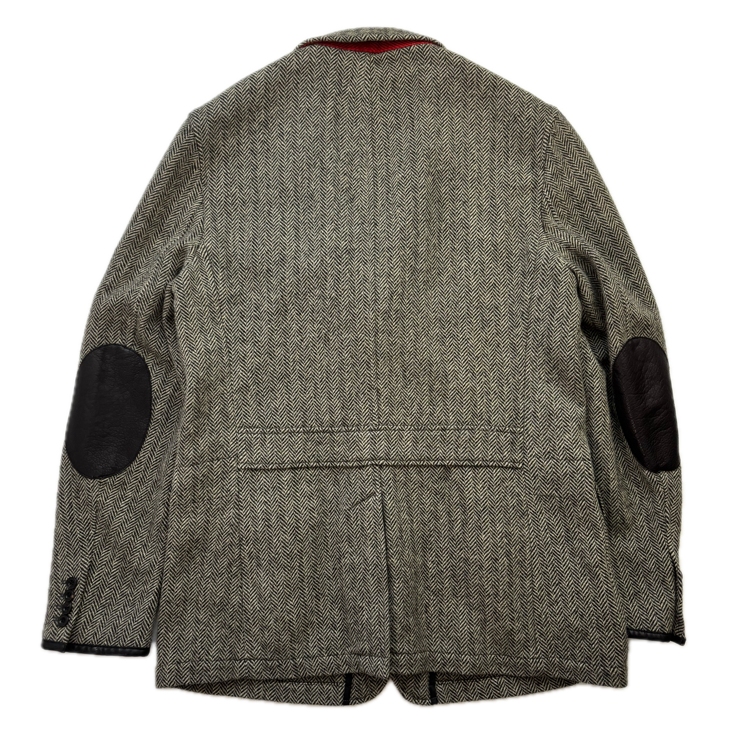 Polo Ralph Lauren Grey Herringbone Half Norfolk Blazer (Wool) - 44L