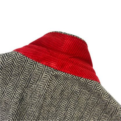 Polo Ralph Lauren Grey Herringbone Half Norfolk Blazer (Wool) - 44L