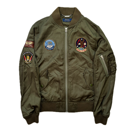 Polo Ralph Lauren Military Bomber Jacket Embroidered Eagle - S