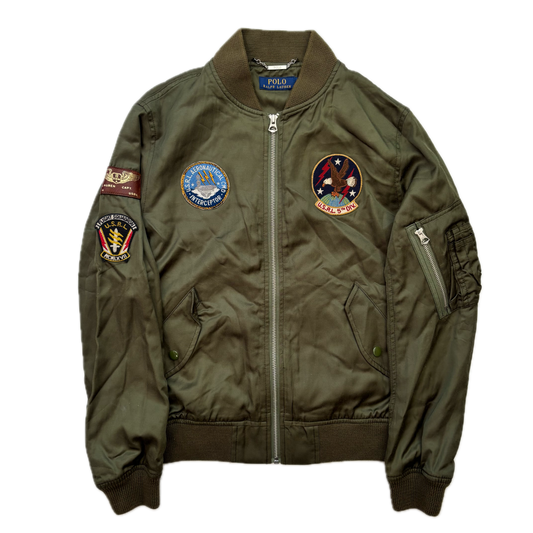 Polo Ralph Lauren Military Bomber Jacket Embroidered Eagle - S