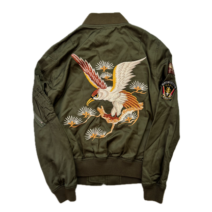Polo Ralph Lauren Military Bomber Jacket Embroidered Eagle - S