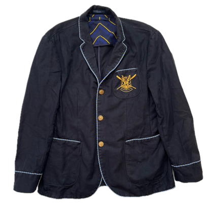 Polo Ralph Lauren Navy Rowing Crest Sports Jacket Blazer - 44R