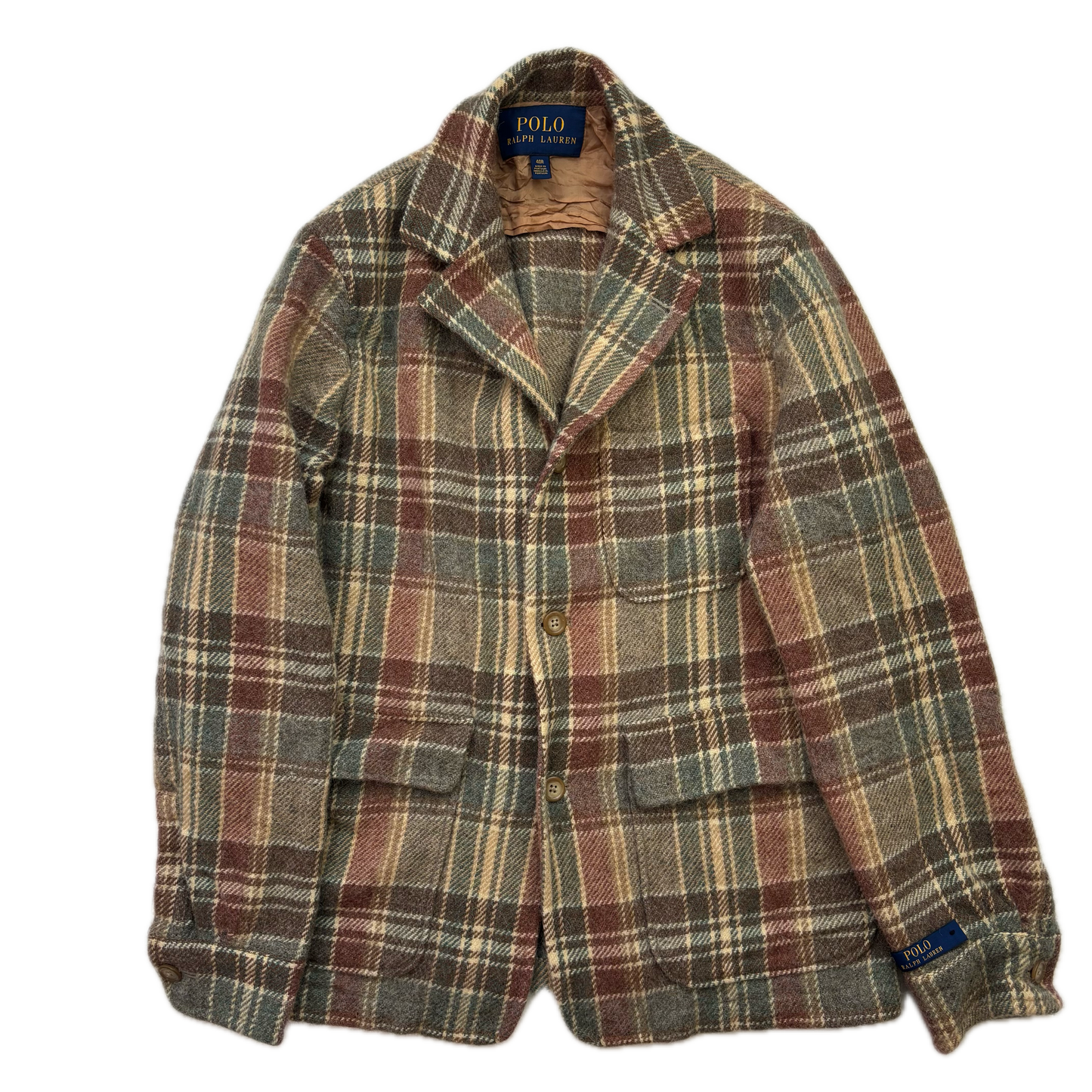 Polo Ralph Lauren Tweed Plaid Blazer Sports Coat (Wool Alpaca) - 40R (38R)