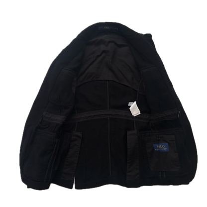 Polo Ralph Lauren Black Military Safari Sports Coat Blazer (Wool Cotton) - 36R