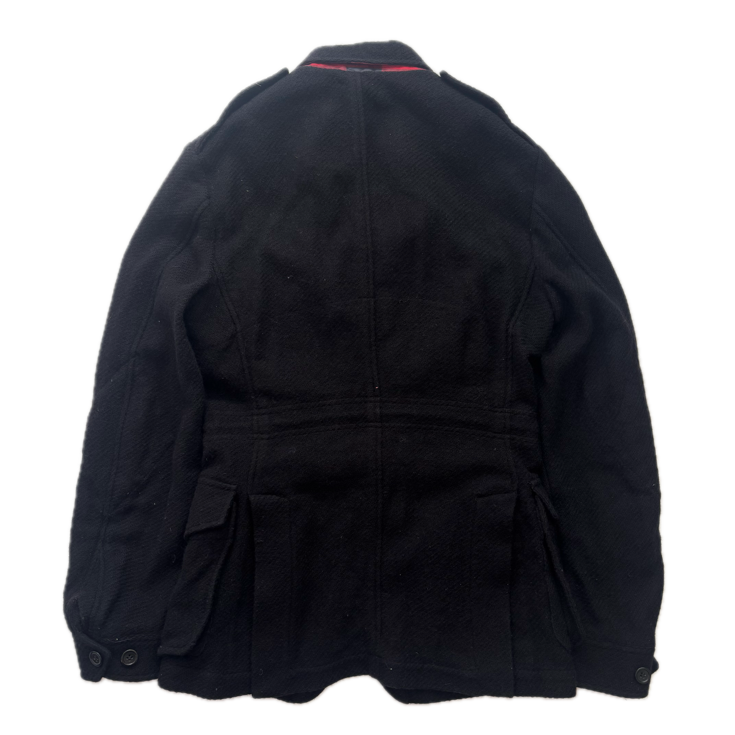 Polo Ralph Lauren Black Military Safari Sports Coat Blazer (Wool Cotton) - 36R